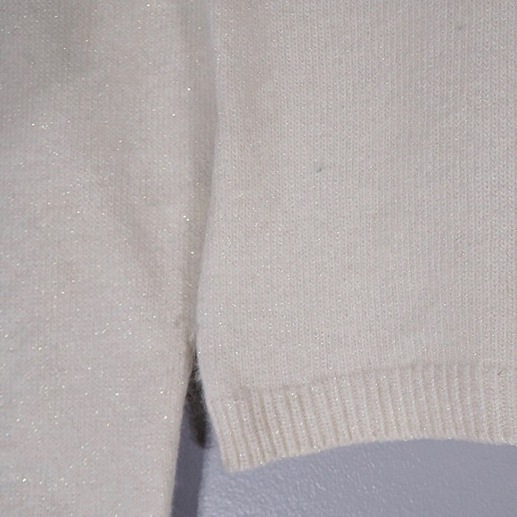 Vintage 90's white sparkly fitted sweater - Picture 2 of 4